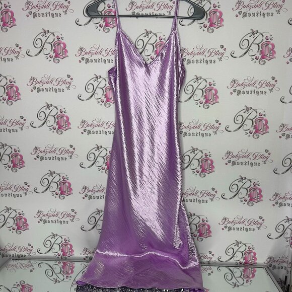 mikey & joey Dresses & Skirts - Mikey & Joey dress shimmer shiny lilac purple royal long maxi spaghetti strap